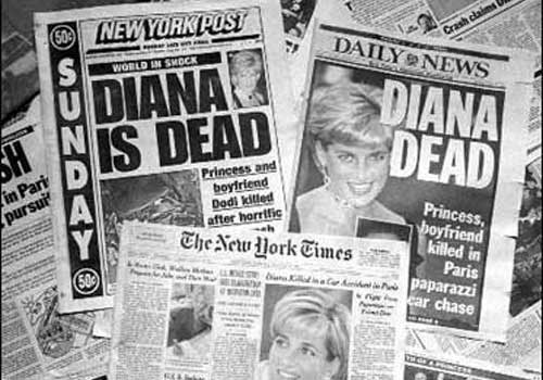 Newspaper Headlines - Diana Dead