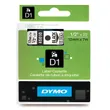 Dymo Black On Clear D1 Adhesive Labelling Tape 12mm x 7m (45010)
