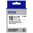 Epson C53S655006 Black on White Label Tape 18mm x 9m - (LK-5WBN)
