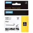 Dymo 18444 Black On White Vinyl Adhesive Tape 12mm x 5.5m