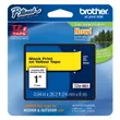 Brother TZe-651 Black On Yellow Laminated P-Touch Adhesive Labelling Tape 24mm x 8m