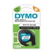 Dymo 91221 Black On White LetraTag Adhesive Label Plastic Tape 12mm x 4m (S0721660)
