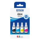 Epson T664 4 Colour Ecotank Ink Bottle Multipack