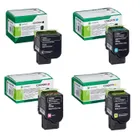 Lexmark C242X 4 Colour Extra High Capacity Return Program Toner Cartridge Multipack