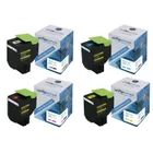 Compatible Lexmark C242X 4 Colour Extra High Capacity Toner Cartridge Multipack