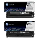 HP 128A Black Toner Cartridge Twin Pack - (CE320AD)