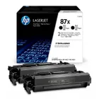 HP 87X High Capacity Black Toner Cartridge Twin Pack (CF287XD)