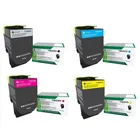 Lexmark 71B20 4 Colour Return Program Toner Cartridge Multipack