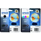 Epson 266 / 267 Black and Tricolour Ink Cartridge Multipack - (Globe)