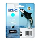 Epson T7602 Cyan Ink Cartridge - (C13T760240 Killer Whale)