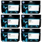 HP 727 High Capacity 6 Colour Ink Cartridge Multipack