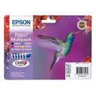 Epson T0807 6-Colour Multipack Ink Cartridge - (C13T080740 Hummingbird)