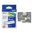 Brother TZe-211 Black On White Laminated P-Touch Adhesive Labelling Tape 6mm x 8m