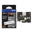 Brother TZe-FX241 Black On White Flexi ID P-Touch Adhesive Labelling Tape 18mm x 8m