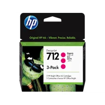 HP 712 3 Pack Magenta Ink Cartridge (3ED78AE)