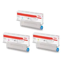 Oki 458628 3 Colour Toner Cartridge Multipack