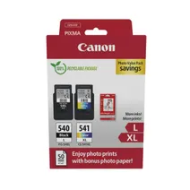 Canon PG-540L/CL-541XL Black & Tri-Colour Ink Cartridge & Photo Paper Multipack (5224B007)