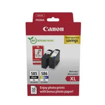 Canon PG-585XL / CL-586XL High Capacity Black & Tri-Colour & Photo Paper Value Pack - (6204C005)