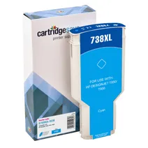 Compatible HP 738XL High Capacity Cyan Ink Cartridge - (676M6A)