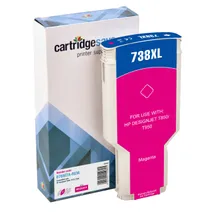 Compatible HP 738XL High Capacity Magenta Ink Cartridge - (676M7A)
