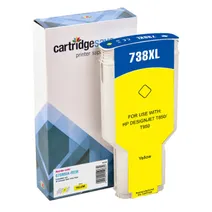 Compatible HP 738XL High Capacity Yellow Ink Cartridge - (676M8A)