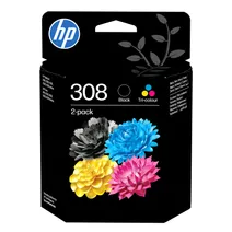 HP 308 Black & Tri-Colour Ink Cartridge Multipack (6L6S6UE)