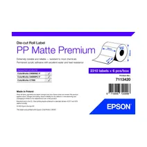 Epson 7113413 Matte White Die-Cut Label Roll - (2,310 Labels - 76 x 51 mm)