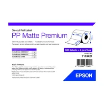 Epson 7113414 Matte White Die-Cut Label Roll - (960 Labels - 76 x 127 mm)