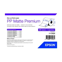Epson 7113424 Matte White Die-Cut Label Roll - (259 Labels - 210 x 105 mm)