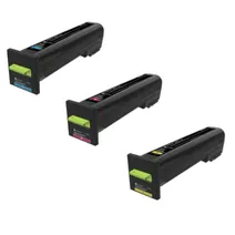 Lexmark 72K2X High Capacity 3 Colour Return Program Toner Cartridge Multipack