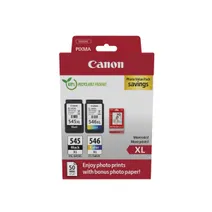 Canon PG-545XL / CL-546XL High Capacity Black & Tri-Colour Ink Multipack / 50 sheets 4x6 photo paper (8286B006)