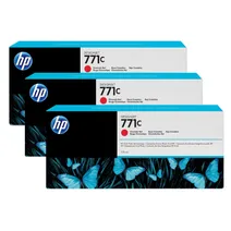 HP 771C 3 x Chromatic Red Ink Cartridge Multipack - (B6Y32A)