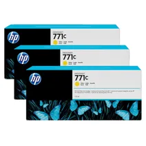 HP 771C Yellow Ink Cartridge Triple Pack - (B6Y34A)