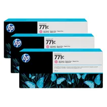 HP 771C Light Magenta Ink Cartridges Triple Pack - (B6Y35A)