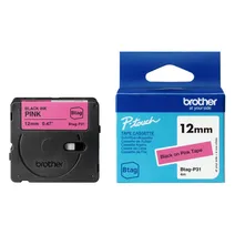 Brother BTAG-P31 Black On Pink Adhesive Labelling Tape 12mm x 4m