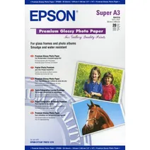 Epson Premium Glossy Photo Paper (C13S041316 20 Sheets, 255gsm, A3+ Premium Photo Paper)