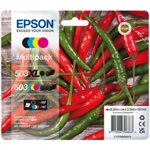 Epson 503XL / 503 4 Colour Ink Cartridge Multipack - (C13T09R94010 Chilli)