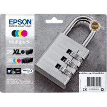 Epson 35XL / 35 High Capacity 4 Colour Ink Cartridge Multipack - (C13T35994010 Padlock)