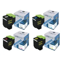 Compatible Lexmark C242X 4 Colour Extra High Capacity Toner Cartridge Multipack
