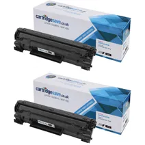 Compatible HP 35A Black Toner Cartridge Twin Pack - (CB435AD)