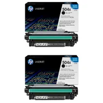 HP 504X High Capacity Black Toner Cartridge Twin Pack - (CE250XD)