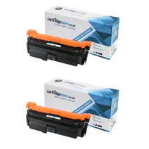 Compatible HP 504X High Capacity Black Toner Cartridge Twin Pack - (CE250XD)