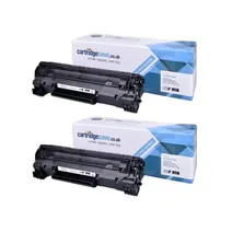 Compatible HP 85A Black Toner Cartridge Twin Pack (CE285AD)