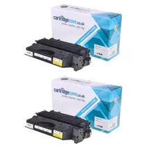 Compatible HP 05X High Capacity Black Toner Cartridge Twin Pack (CE505XD)