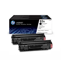 Black HP 83A Toner Cartridge Twin Pack - (CF283AD)