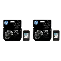 HP 301XL High Capacity Black Ink Cartridge Twin Pack (D8J45AE)