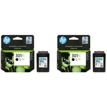 HP 301XL High Capacity Black Ink Cartridge Twin Pack (D8J45AE)