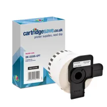 Compatible Brother DK-22205 62mm x 30.48m Black On White Strong Adhesive Continuous Tape Paper