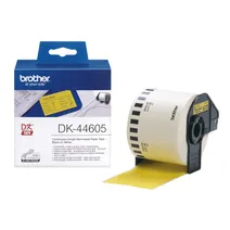 Brother DK44605 Black On Yellow 62mm x 30.48m Continuous Adhesive Paper Tape