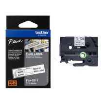 Brother FLE-2511 Black On White Die-Cut Tape Cassette 21mm x 45mm